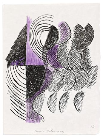 Delaunay, Sonia (1885-1979), illus. & Tristan Tzara (1896-1963) Juste Present. Deluxe Edition with Original Gouache.